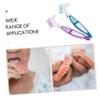 Gogogmee 2pcs Denture Cleaning Brushes Double-Sided Design with Pp and Nylon Material Portable and Multi-Functional False Teeth Brush for Effective Denture Cleaning at Home view 3