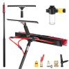 window brush Telescopic - 3.6-10.8M - Extendable Water-Fed Pole with Squeegee & Soap Dispenser - common Hose Connector for Solar Panels,Roofs & Cars (35cm,10.8M) view 1