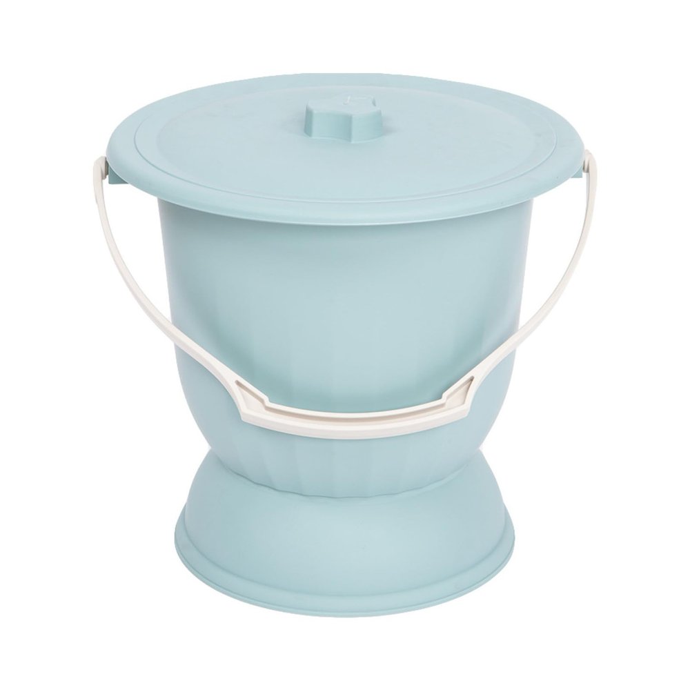 Anneome Portable Adult Urine Pot with Sealed Lid and High Base Plastic Chamber, Convenient to Move Urinal Pan Suitable for Bedroom Use, for Elder and Adult Care