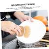 Ciieeo Bamboo Kitchen Pot Brush Set 2pcs (short Long Handle) Non-stick Wok Scrubber Portable Dish Cleaning Brush Household Pan Supply view 2