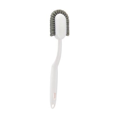SOIMISS Household Cleaning Brush with Long Handle, Soft Bristle Plastic Shoe and Sneaker Cleaning Brush for Indoor Washing and Shoe Care, White, Suitable for Home Use