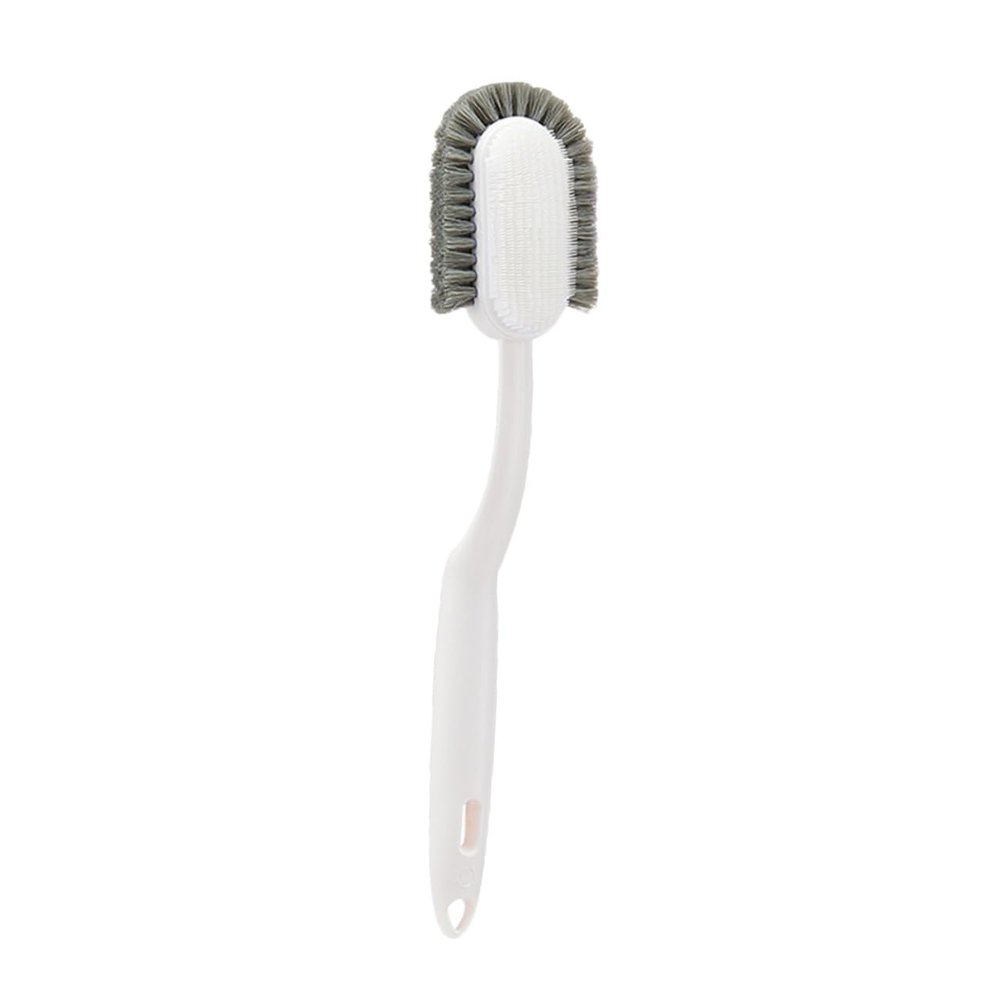 SOIMISS Household Cleaning Brush with Long Handle, Soft Bristle Plastic Shoe and Sneaker Cleaning Brush for Indoor Washing and Shoe Care, White, Suitable for Home Use