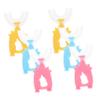 WATIIFUFU 6Pcs Kids U Shaped Toothbrush, Soft Silicone Brush Head, 360 Oral Cleaning Tool, Comfortable Grip, Easy to Use for Babies and Children