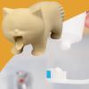 Cat Toothpaste Dispenser - Cartoon Animal Toothpastes Topper for Bathroom, Kids Entertainment with Easy Paste Squeeze Function, Toothbrush Holder for Shower Dorm Countertop, Gift Use view 4