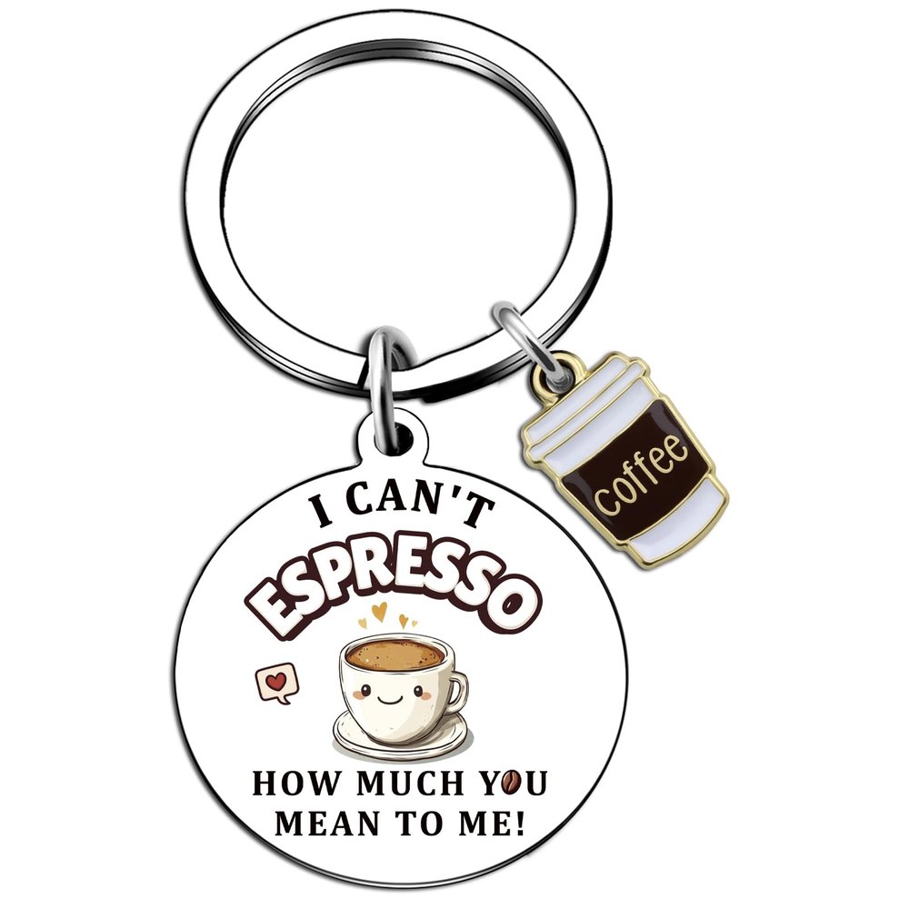 Coffee Lovers Gifts Ideas For Women Coffees Accessories Funny Espresso coffee Theme Gifts Keychain Coffee Gift Basket For Men