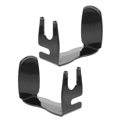 FRCOLOR Shaving Brush Stand and Razor Holder Sleek and Contemporary Design 2pcs for Men , Black Plastic Organising Grooming Tools on Washstand Or Bathroom Countertop
