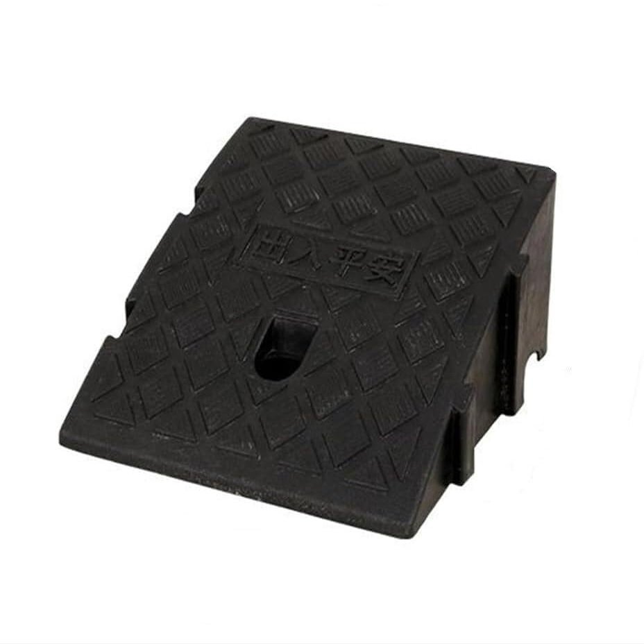 1pcs Portable Curb Ramp for Wheelchairs and Motorcycles - Non-Slip, High Load Capacity, 7cm to 19cm Rise Height(Black,25x27x13cm)