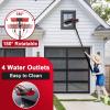 12m Telescopic Washing Brush Carbon Fiber Poles for Solar Panels Patio Roofs Includes 55cm Brush Hose & Soap Dispenser for Efficient Cleaning view 2
