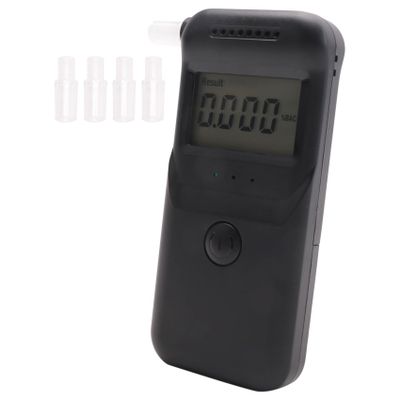 Bosiyrggrl Portable Breathalyzer High Precisions Tester with Voice Prompt Reusable Mouthpieces for Drivers
