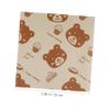 LIGIGWASH 500pcs Greaseproof Paper Sheets for Food Wrapping, Brown Food Safe Sandwich and Burger Wrapping Paper with Fresh Delicate Cartoon Printing Design, for Kitchen and Dining Use view 2