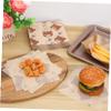 LIGIGWASH 500pcs Greaseproof Paper Sheets for Food Wrapping, Brown Food Safe Sandwich and Burger Wrapping Paper with Fresh Delicate Cartoon Printing Design, for Kitchen and Dining Use view 4