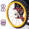 22/24in 1 Pair Wheelchair Cover, Wheelchair Rear Wheel Push Ring Silicone Push Rim Covers, Non-Slip Wear-Resistant Hand Protective Cover Accessories, for Improve Grip and Traction(Yellow,24in) view 1