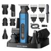 BarberBoss 5-in-1 Beard Trimmer for Men, Hair Clipper, Body Groomer, Nose & Ear Trimmer, Mens Grooming Kit, Cordless Rechargeable Clippers, Mens Grooming Set, QR-6020