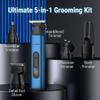 BarberBoss 5-in-1 Beard Trimmer for Men, Hair Clipper, Body Groomer, Nose & Ear Trimmer, Mens Grooming Kit, Cordless Rechargeable Clippers, Mens Grooming Set, QR-6020 view 2