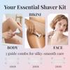 BarberBoss Womens Electric Shaver, 3-in-1 Portable Lady Shaver, Body, Bikini, Face Womens Groomer, Cordless Wet & Dry Womens Razor, Facial Hair Remover, USB Rechargeable Ladies Groomer, QR-8003 view 2