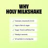 HOLY Milkshake 10-pack sample box Hazelnut 10 servings with vitamins B, C & D and 100% natural flavours sugar-free, caffeine-free & vegan low-calorie milkshake powder with hazelnut flavour view 4