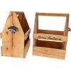 Men's Wooden Handbag - Beer Carrier with Bottle Opener & Magnet - 6 Beer Holders with Removable Insert - Rustic Bottle Carrier - Perfect Men's Gift view 1