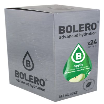 Bolero Apple - Box of 24 sachets (24x3g) makes 12L of sugar-free, low-calorie and tasty drink