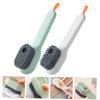 DECOMELODY 2pcs Multifunctional Shoe Brush with Liquid Dispenser, Plastic Comfortable-to-hold Cleaner Brush Suitable for Boys and Girls, for Household and Clothes Cleaning view 2