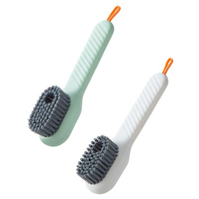 ELAYARD 2pcs Multipurpose Shoe Brush with Soap Dispenser, Comfortable to Hold Plastic Cleaning Brush for Indoor Shoe Washing and Bathroom Cleaning