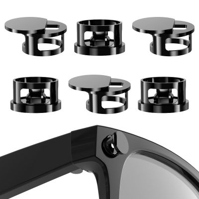 Adjustable LED Light Blocking Covers for RayBan Meta Wayfarer, Skyler, Oakley, Headliner Accessories, Plastic LED Cover for Meta Glasses, Easy Block Light When Recording, Workable at Day & Night 6Pack