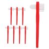 VICASKY 8pcs Dual Head Toothbrush Dentures Cleaner with Hard Nylon Bristles for Effective Cleaning, Versatile Use in Oral Care and Retainer Maintenance view 1