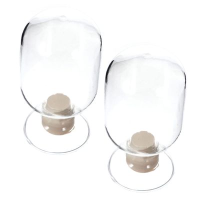 TOYANDONA Glass Match Jar 2pcs 125ml Glass Storage Bottle Display