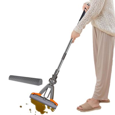 Sponge Mop for Floors,Self Squeeze Mopping Roller | Absorbent Bathroom Mop - for Home Commercial Kitchen Living Room Garage Bedroom Hardwood Tile Marble