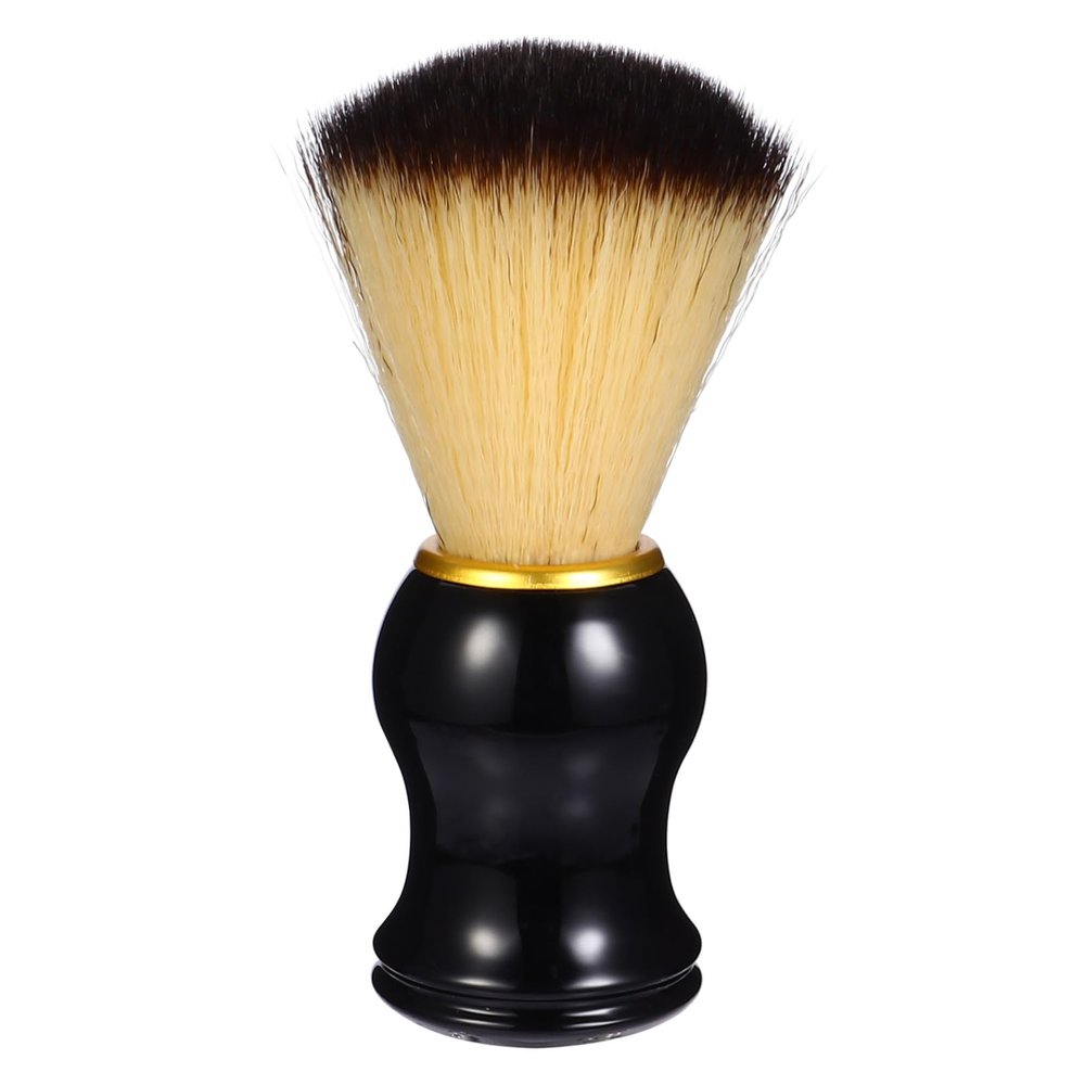 Veemoon Brush Application Nylon for Handle Portable Wooden with Beard and Men on Shaving Tool for Beard Care Foam Random Color Travel Business, Male