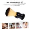 Veemoon Brush Application Nylon for Handle Portable Wooden with Beard and Men on Shaving Tool for Beard Care Foam Random Color Travel Business, Male view 4