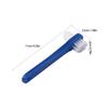 Baluue Denture Toothbrush for Adults 3pcs Small Dual-Headed Toothbrush Set with Hard Bristles for Fake Teeth Cleaning Oral Care Household Use view 2