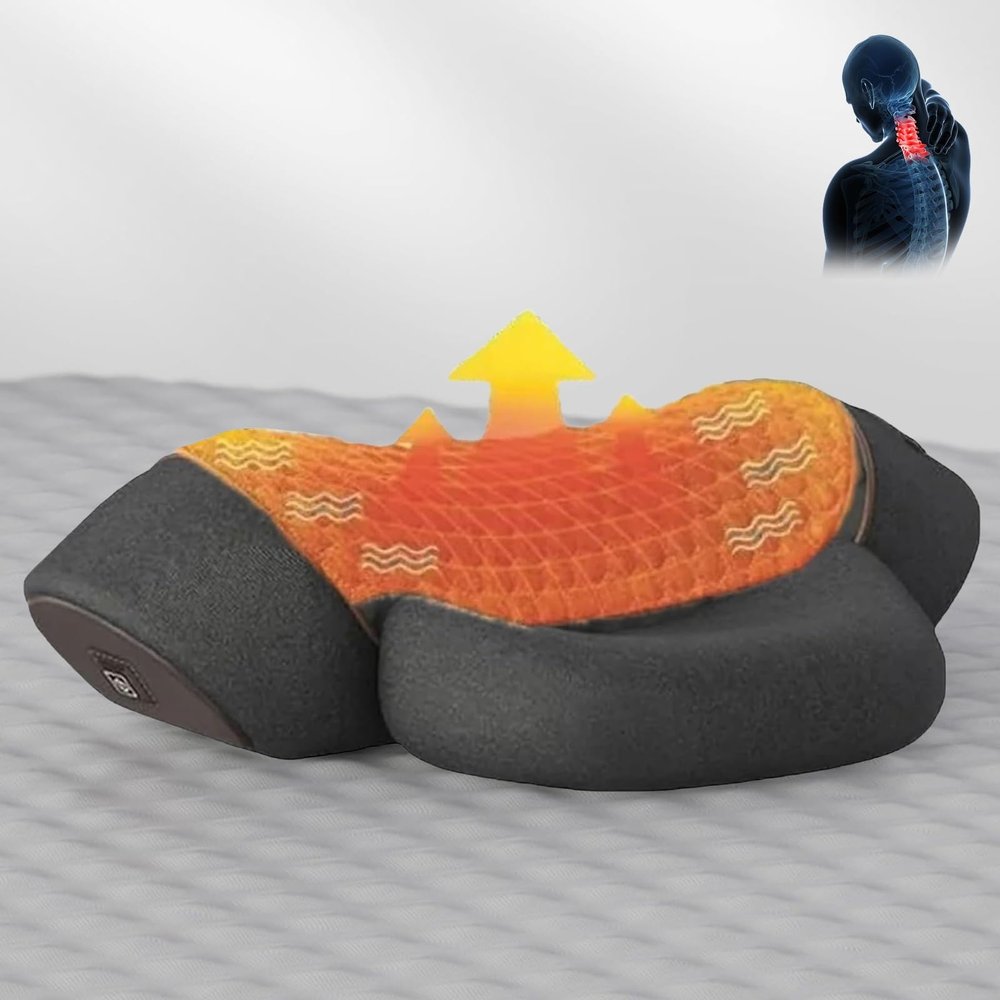 2026 Artuvate Neck Massager, Fisiorest 3 In 1 Neck Massager, 3 In 1 Neck Massage Pillow, Neck Massage Pillow, Pillow For Neck Pain Relief & Sleep Aid, Fisiorest Neck And Back Therapy Pillow(Schwarz)