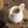 SOCOSY Retro Ceramic Creamer with Handle, Coffee Milk Creamer Pitcher, Sauce Pitcher for Kitchen-White view 4