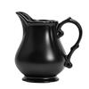 SOCOSY Retro Ceramic Creamer with Handle, Coffee Milk Creamer Pitcher, Sauce Pitcher for Kitchen-Black view 1