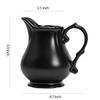 SOCOSY Retro Ceramic Creamer with Handle, Coffee Milk Creamer Pitcher, Sauce Pitcher for Kitchen-Black view 2