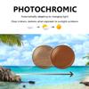 HELES Mens Business Style Metal Full Rim Photochromic Brown Single Vision Reading Glasses Sunglasses Outdoor Reader UV400 Coating-#4 Silver||+1.00 Strength view 2
