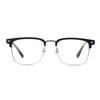 HELES Mens Business Style Metal Full Rim Photochromic Brown Single Vision Reading Glasses Sunglasses Outdoor Reader UV400 Coating-#4 Silver||+1.00 Strength view 3