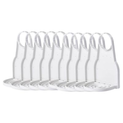 Fenteer Laundry Liquid Dispenser Cup Holder Universal Holder, White for Softener Bottle 1.7 inch Opening Drip Catcher Tray, 10 Pieces