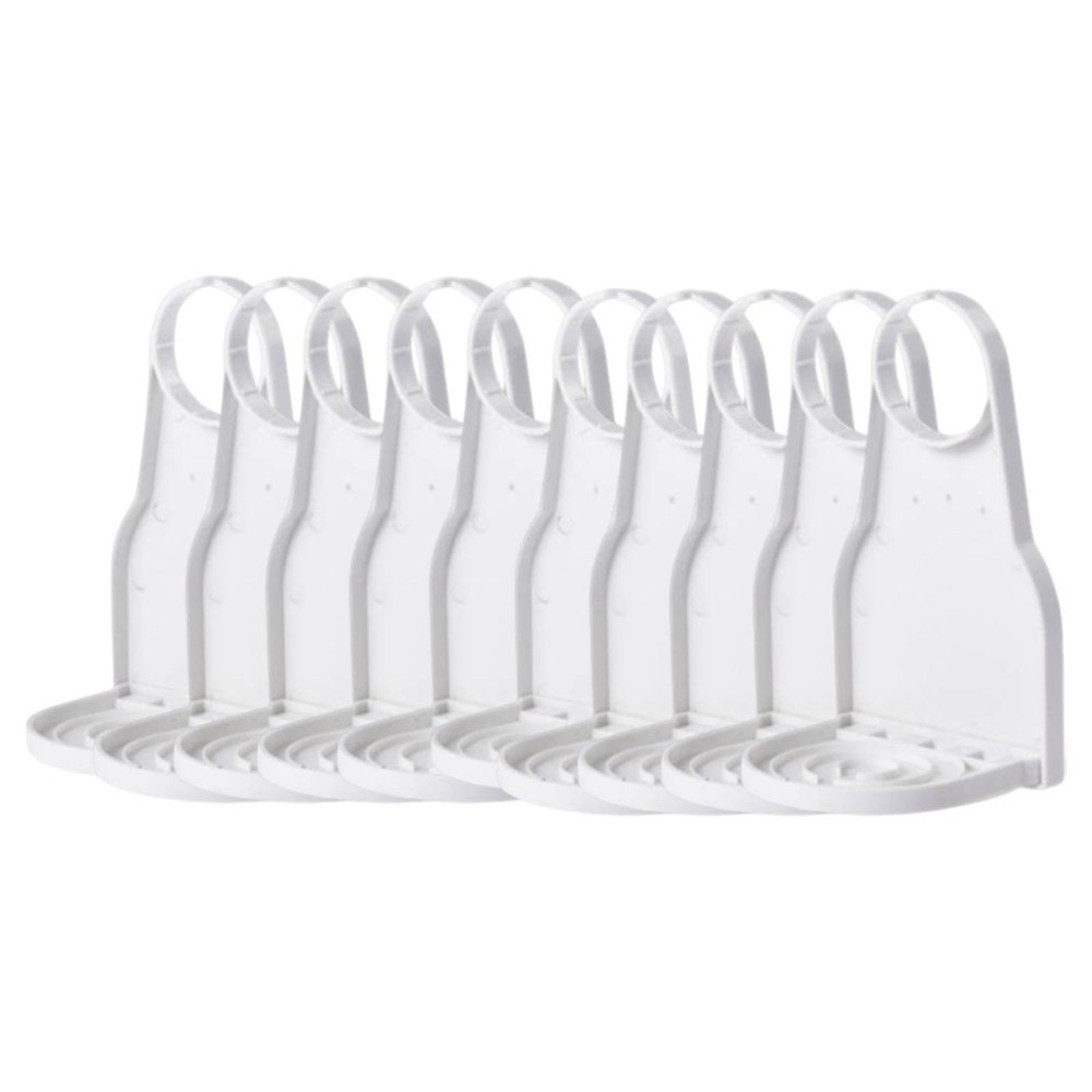 Fenteer Laundry Liquid Dispenser Cup Holder Universal Holder, White for Softener Bottle 1.7 inch Opening Drip Catcher Tray, 10 Pieces
