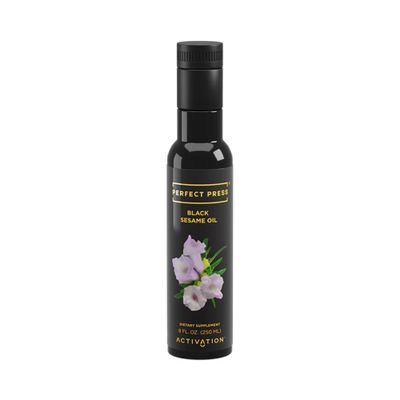 Activation Black Sesame Oil | 8 fl oz (250 ml) | Skin Care for Hydration, Massage Oil (Natural, Vitamin E, Minerals) | Vegan, Gluten Free | Rich Flavor for Salad Dressing & Cooking