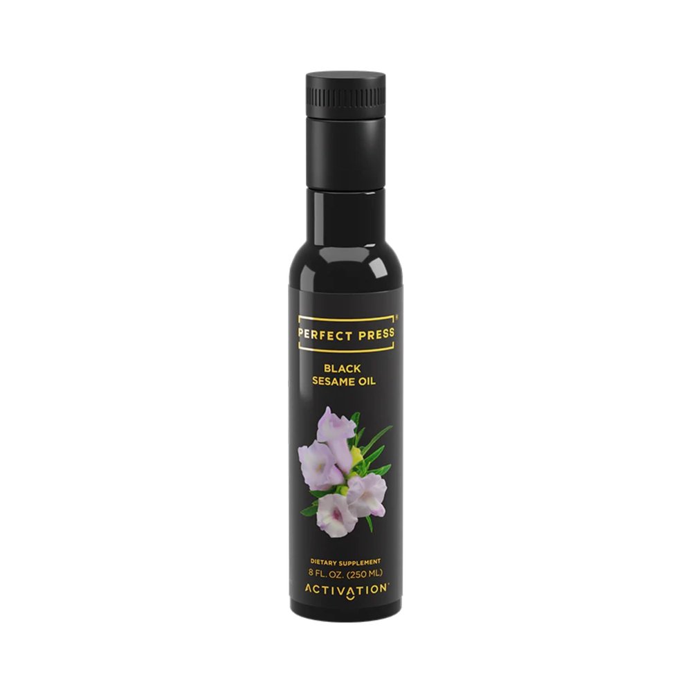 Activation Black Sesame Oil | 8 fl oz (250 ml) | Skin Care for Hydration, Massage Oil (Natural, Vitamin E, Minerals) | Vegan, Gluten Free | Rich Flavor for Salad Dressing & Cooking