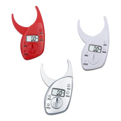 BELLIFFY Body Fat Caliper Clip with LCD Display, Accurate and Easy to Use Plastic Fat Measuring Tool for Fitness, Measurement Range 0~50mm with 0.1mm Resolution