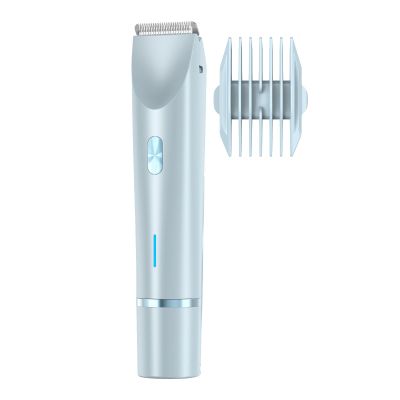 Bikini Trimmer Women Lady Shavers 2-in-1Dual Head Shaver Electric Razor Facial Hair Removal Body Hair Trimmer for Face Legs Underarm Pubic Hair (Blue)