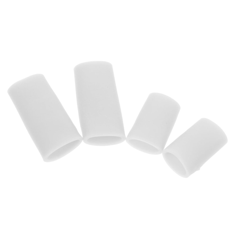 ELAYARD 2 Pairs Silicone Finger Caps Anti-Burn Protective Finger Covers Soft Gel Thumb Protectors for Writing Typing Crafting Reusable for Students Office Workers