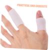ELAYARD 2 Pairs Silicone Finger Caps Anti-Burn Protective Finger Covers Soft Gel Thumb Protectors for Writing Typing Crafting Reusable for Students Office Workers view 3