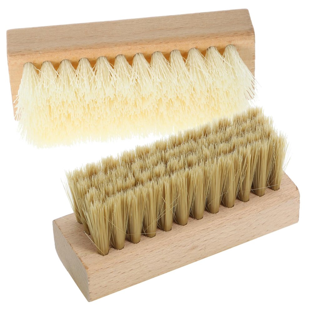BAZEITFLOW Laundry Brush Set for Home Laundry and Shoe Cleaning 2pcs Wood with Soft Bristles and Lightweight Design, Multi-use Clothes Washing Tool