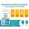 ICEVIT Biotin 10000g Tablets High Strength Vitamin B7 Supplement 120 Vegan Biotin Tablets Hair Skin & Nail Support Made in UK Non GMO Gluten Free Food Supplement view 2