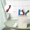 BAZEITFLOW 3Pcs Double-Sided Denture Cleaning Brush, Stiff Bristles, Plastic Handle, Reusable False Teeth Cleaner for Denture Care view 3