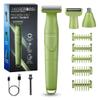 BarberBoss 3-in-1 Mens Precision Trimmer, Beard and Hair Grooming Kit for Men, Body Groomer, Nose & Ear Trimmer, Rechargeable Cordless Shaver with USB Charging, 3-in-1 Mens Shaver (Green)
