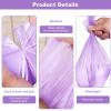 12Rolls Small Blue Trash Bags 3 Liter (0.8 Gal) - Mini Garbage Bags, Perfect for Small Trash Cans in Bathroom, Office, Car - Tear Resistant & Lightweight (Purple) view 3